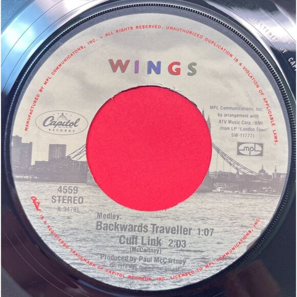 Paul McCartney and Wings With a Little Luck / Backwards Traveller 45 Rock Pop - Picture 4 of 6